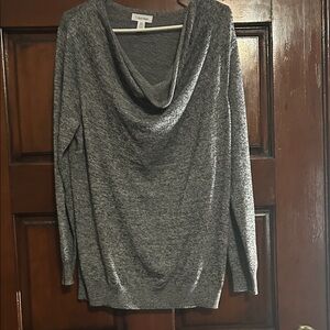 Calvin Klein Heather Gray Cowl Neck Sweater